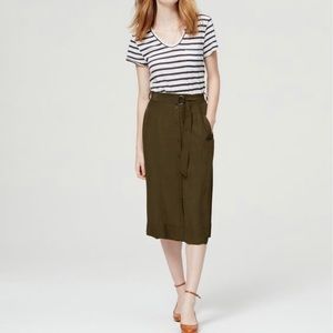 LOFT Army Green Skirt